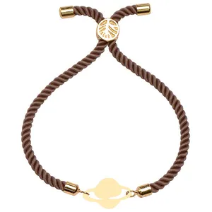 دستبند طلا 18 عیار زنانه الن نار مدل طرح زحل ELN101542