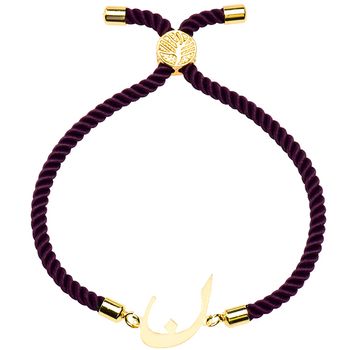 دستبند طلا 18 عیار زنانه کرابو طرح ن مدل Kr2312