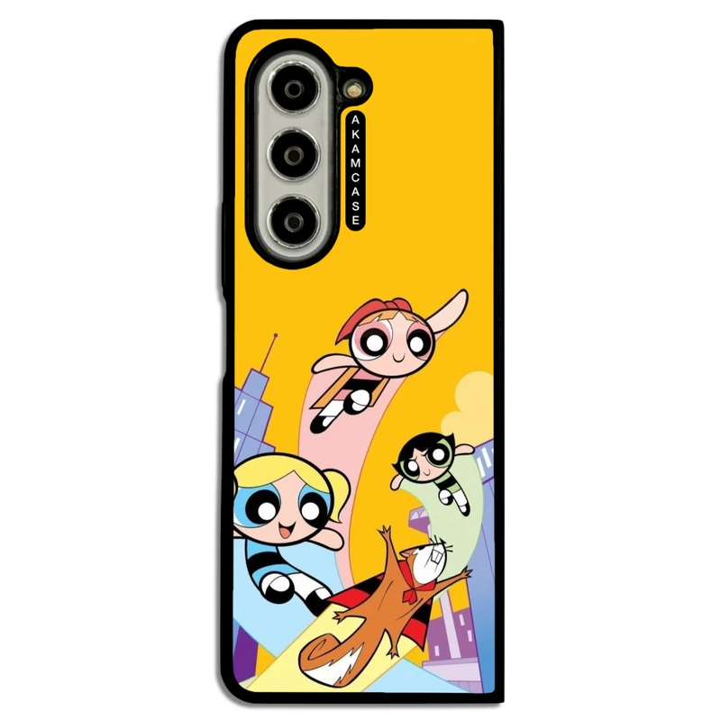کاور آکام مدل AMCWSGZFOLD5-POWER PUFF GIRLS7 مناسب برای گوشی موبایل سامسونگ Galaxy Z Fold 5