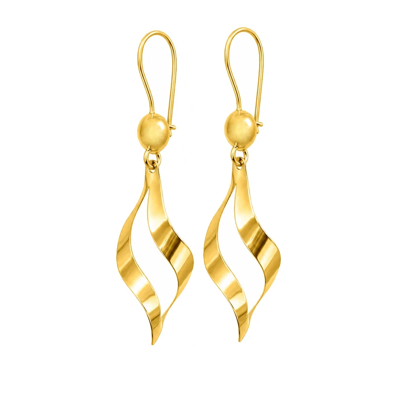 گوشواره عصایی طلا 18 عیار زنانه مان گالری مدل رکسانا کد EA01-0022500