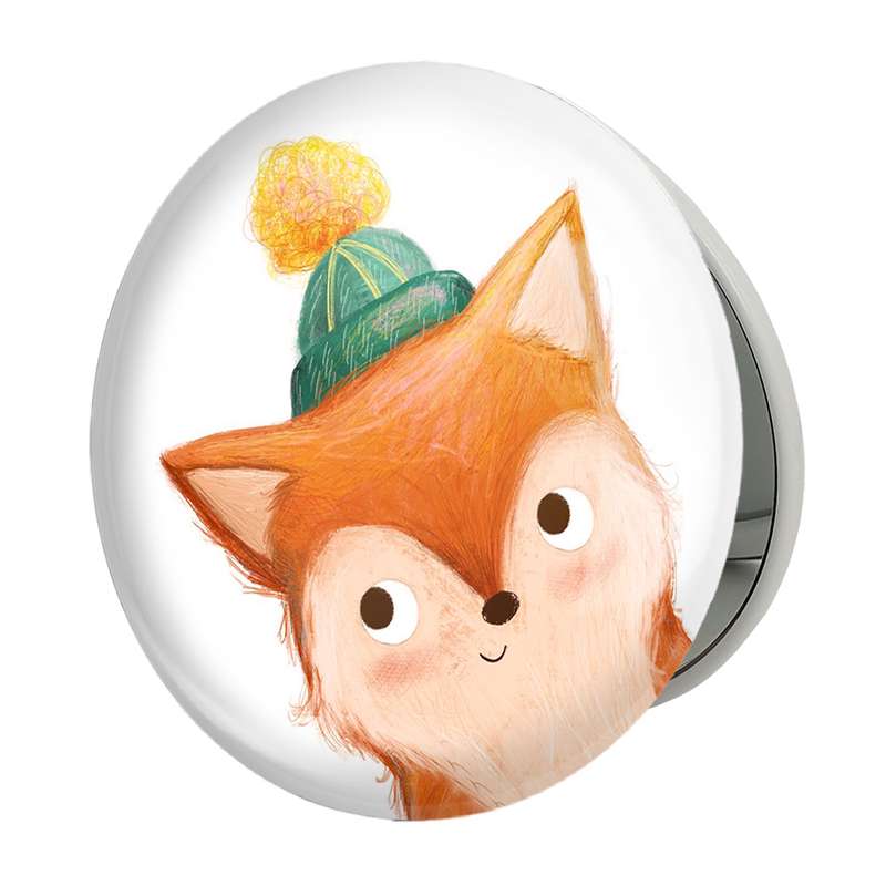 آینه جیبی خندالو طرح روباه مدل تاشو کد 5242