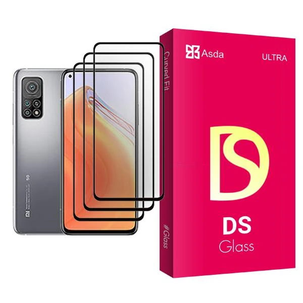 محافظ صفحه نمایش آسدا مدل DS Glass MIX003 مناسب برای گوشی موبایل شیائومی Mi 10T 5G بسته سه عددی