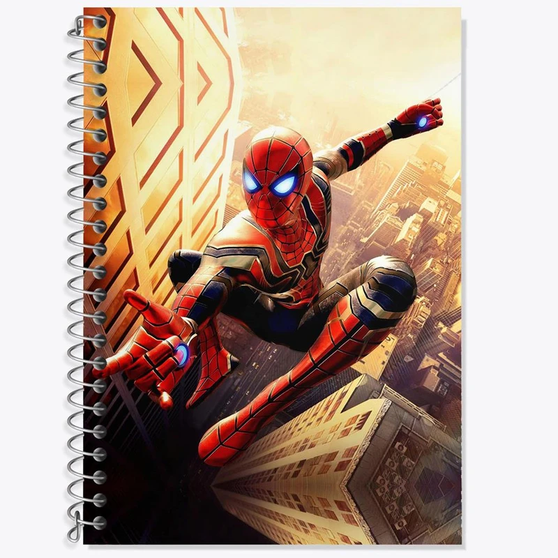 دفتر زبان 50 برگ خندالو مدل سه خط طرح مرد عنکبوتی Spider Man کد 13164