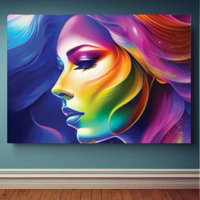 پوستر مدل بک لایت طرح چهره رنگی لئو کد BK1124