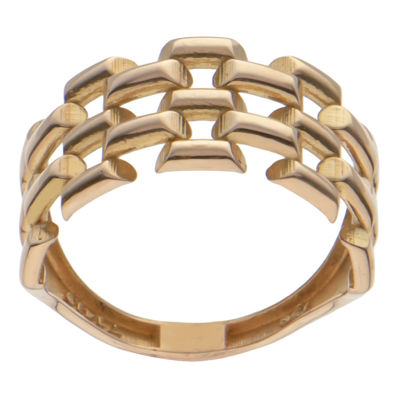 انگشتر طلا 18 عیار زنانه با طرح رولکس مایا ماهک مدل MR1227 سایز 55