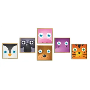 تابلو کودک و نوزاد بکلیت طرح حیوانات مدل W-191 مجموعه 6 عددی