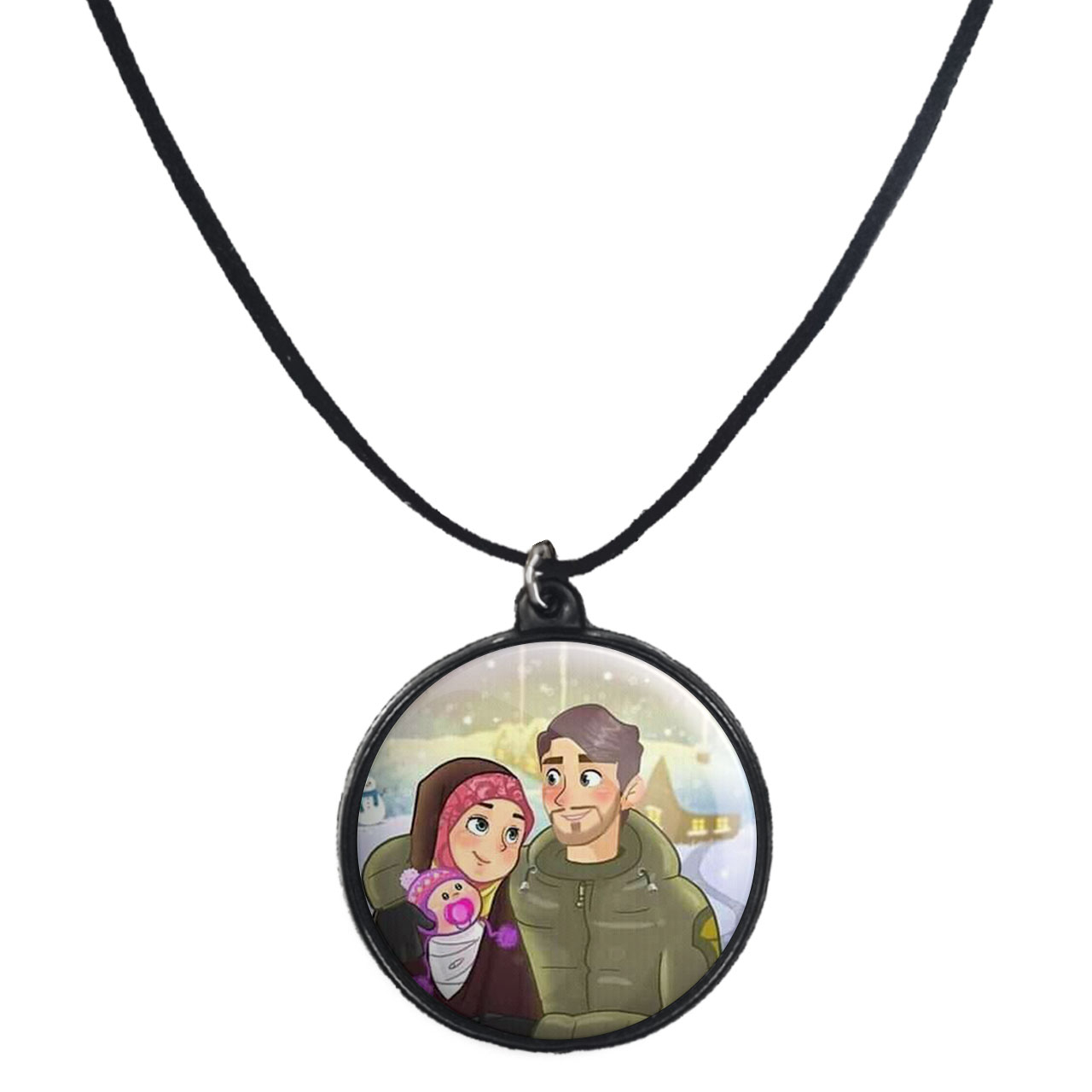 گردنبند پرمانه طرح حجاب کد pmb.24024 مدل دو طرفه