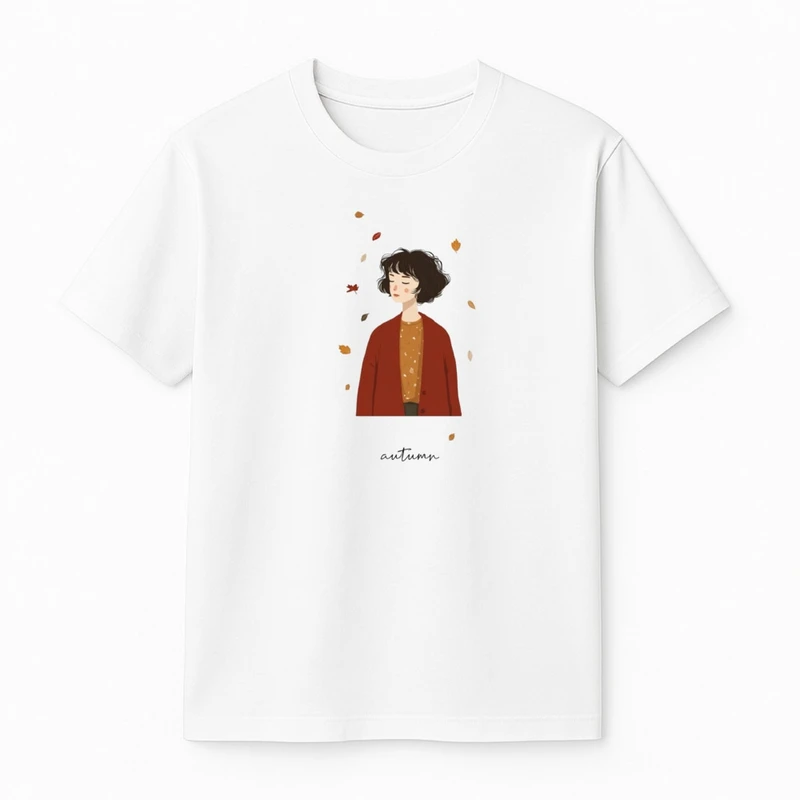 تی‌شرت آستین کوتاه دخترانه مدل پاییز کد v46