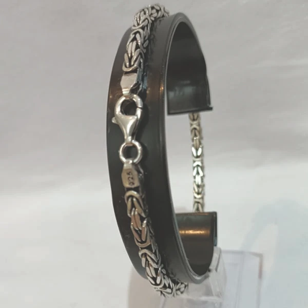 عکس شماره 6 : دستبند نقره مردانه مدل tbskraldas22