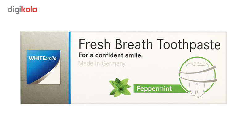 خمیر دندان وایت اسمایل مدل از بین برنده باکتری ها و بوی بد دهان Fresh Breath حجم 75 میلی لیتر خمیر دندان وایت اسمایل مدل از بین برنده باکتری ها و بوی بد دهان Fresh Breath حجم 75 میلی لیتر
