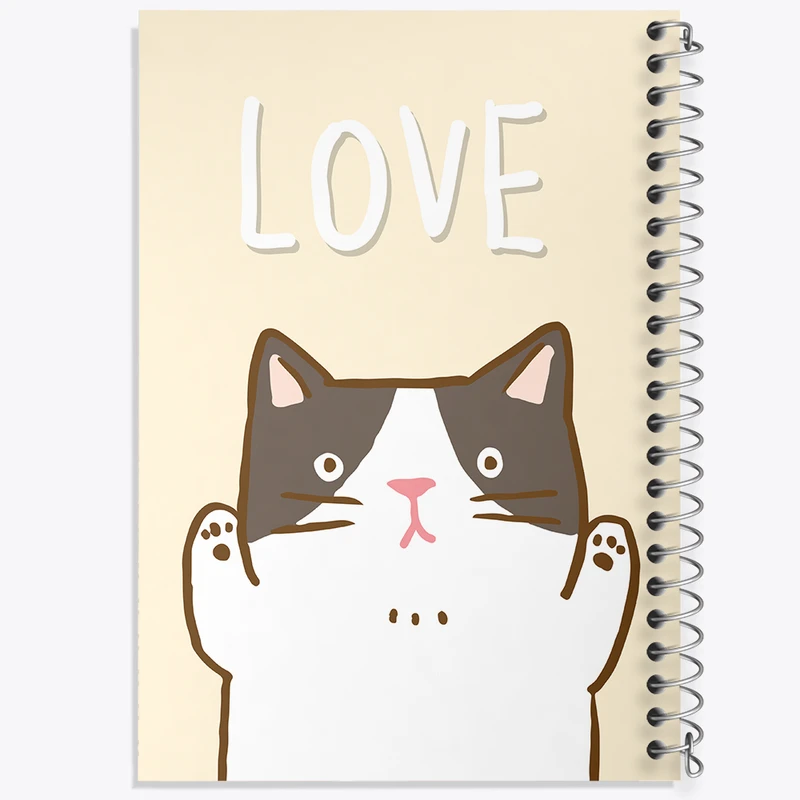 دفتر نت موسیقی 50 برگ خندالو مدل گربه کیوت کد N1366