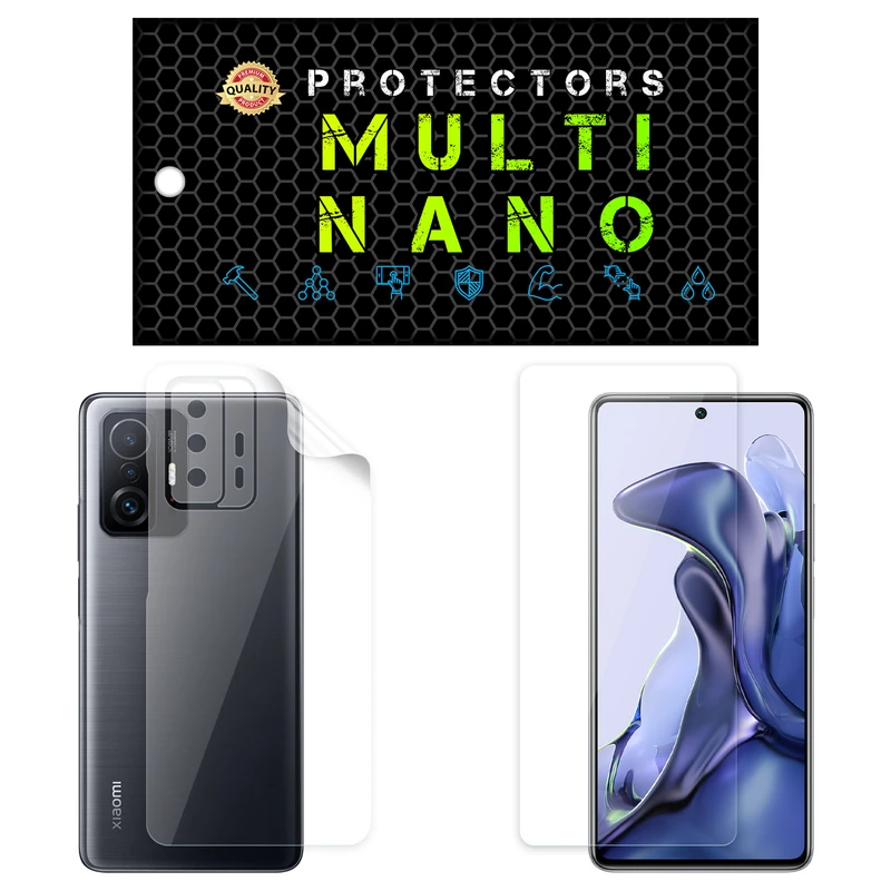 محافظ صفحه نمایش مولتی نانو مدل X-SFT مناسب برای گوشی موبایل شیائومی 11T Pro به همراه محافظ پشت