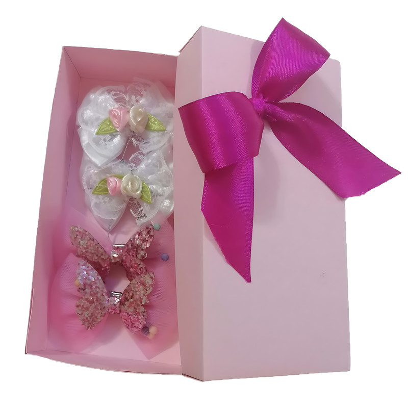 گیره مو دخترانه مدل پروانه بسته 4عددی