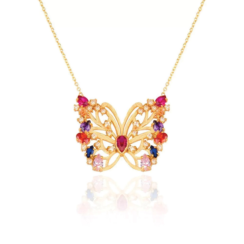 گردنبند طلا 18 عیار زنانه کاپانی مدل kn107