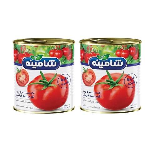 کنسرو رب گوجه فرنگی شامینه - 800 گرم بسته 2 عددی
