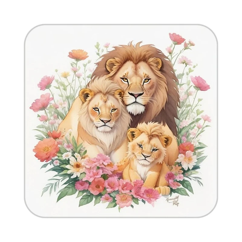 زیر لیوانی کاکتی طرح شیر مدل mp23498