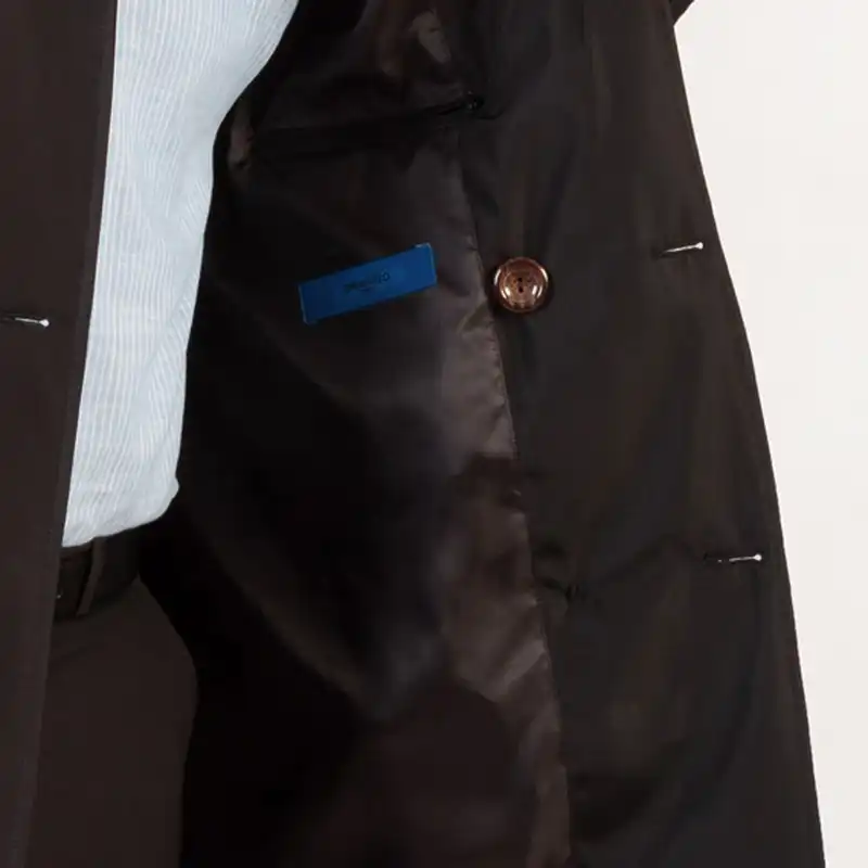 بارانی مردانه برانگو مدل کتان رنگ مشکی