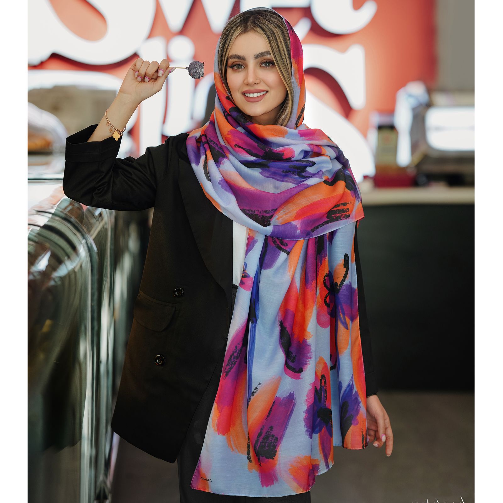 شال زنانه مدل نخی ابرنگی 1402 کد ana1400 -  - 2
