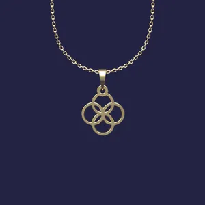 گردنبند طلا 18 عیار زنانه مدوپد مدل هندسی کد Z2-1-1218