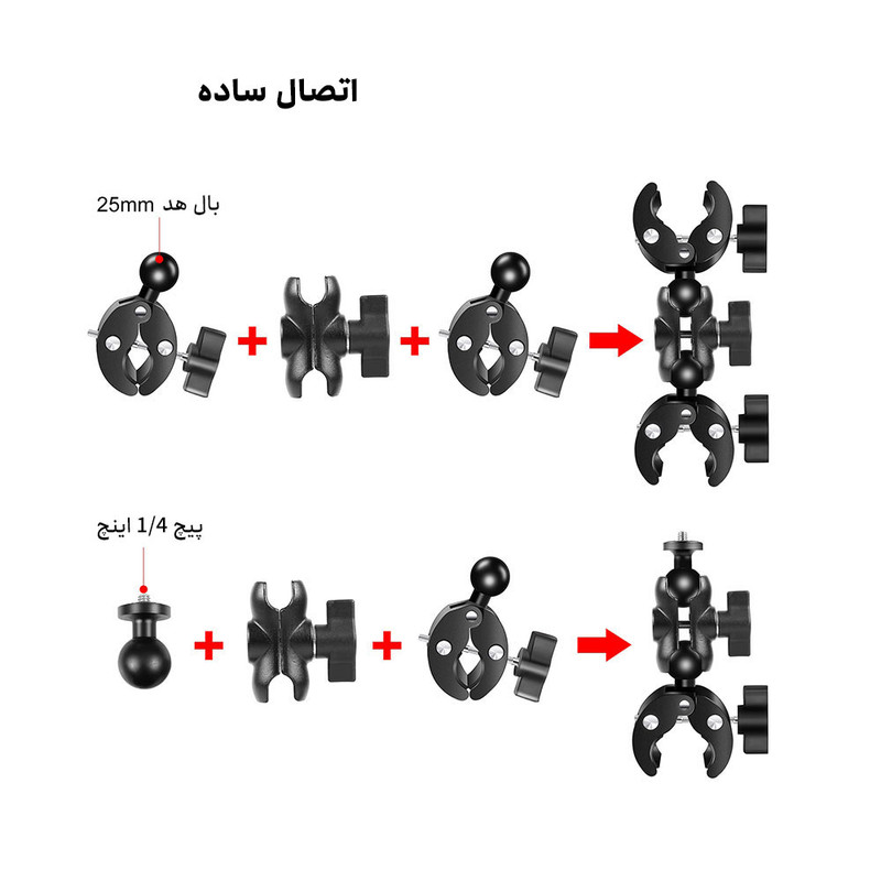 براکت و مونوپاد پلوز مدل Cycling Bracket مناسب برای دوربین های ورزشی
