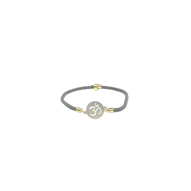 دستبند نقره مدل توخالی طرح ام