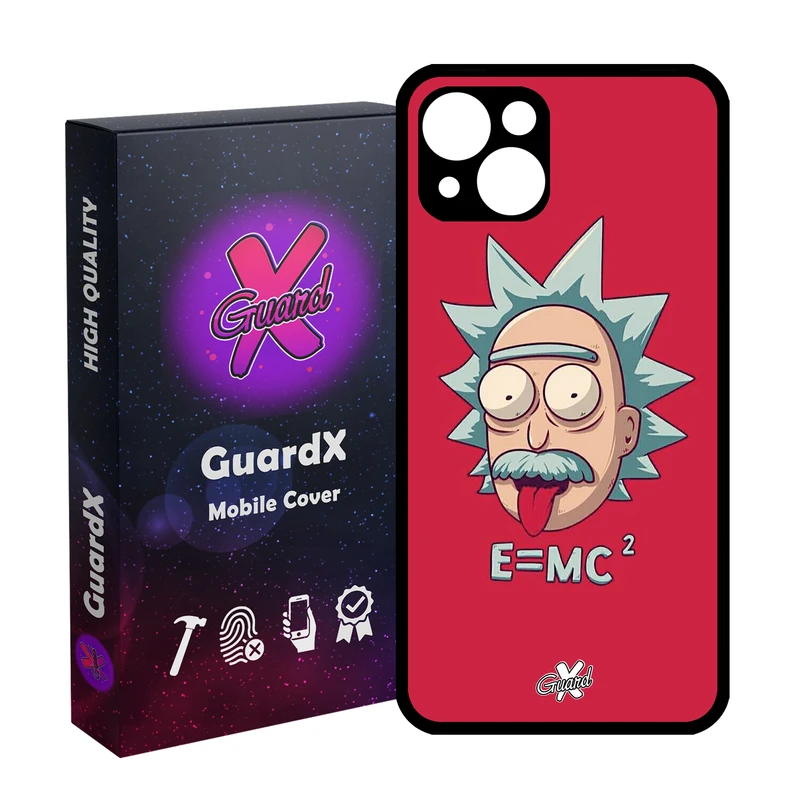 کاور گارد ایکس طرح Rick and Morty مدل Glass10046 مناسب برای گوشی موبایل اپل iPhone 13