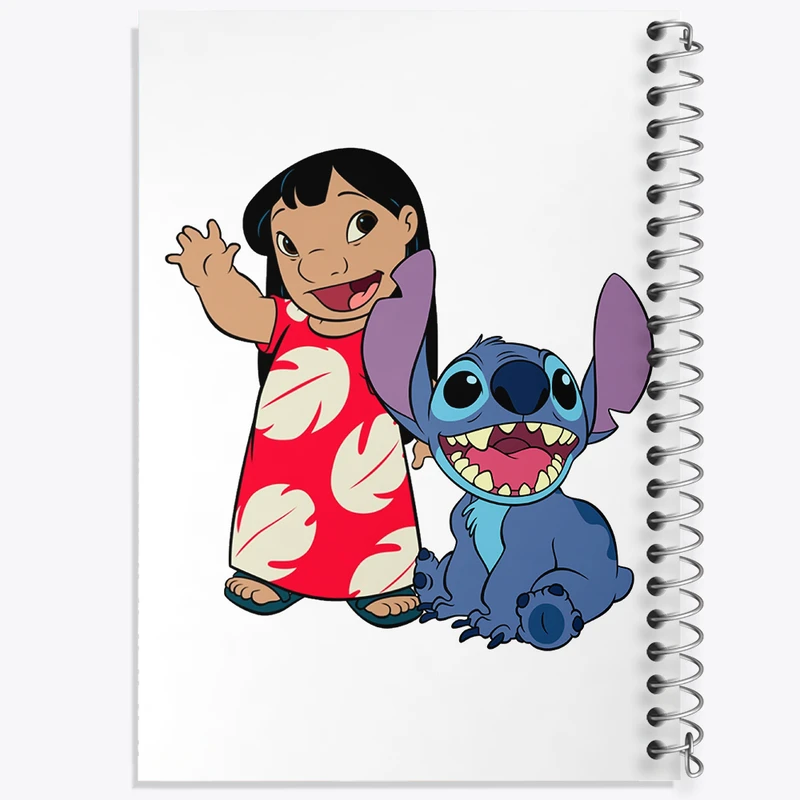 دفتر ژورنال نویسی 50 برگ خندالو مدل نقطه ای طرح لیلو و استیچ کد 37194