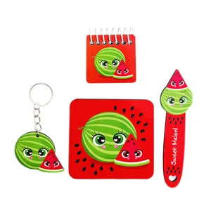 بسته لوازم تحریر مدل هندوانه فانتزی مجموعه 4 عددی