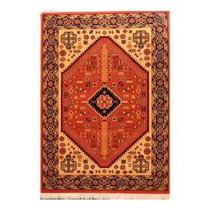 فرش ماشینی 320 شانه زمینه مسی حاشیه مسی مدل شاهسون کد SH-B008-5039