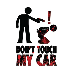برچسب بدنه خودرو طرح Dont touch Blood کد 01