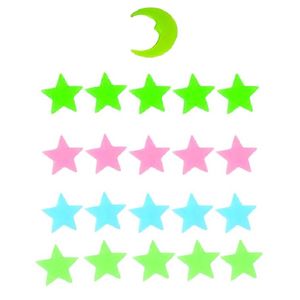 نقد و بررسی استیکر دیواری کودک طرح ماه و ستاره شب تاب کد 4CS1M بسته 21 عددی توسط خریداران