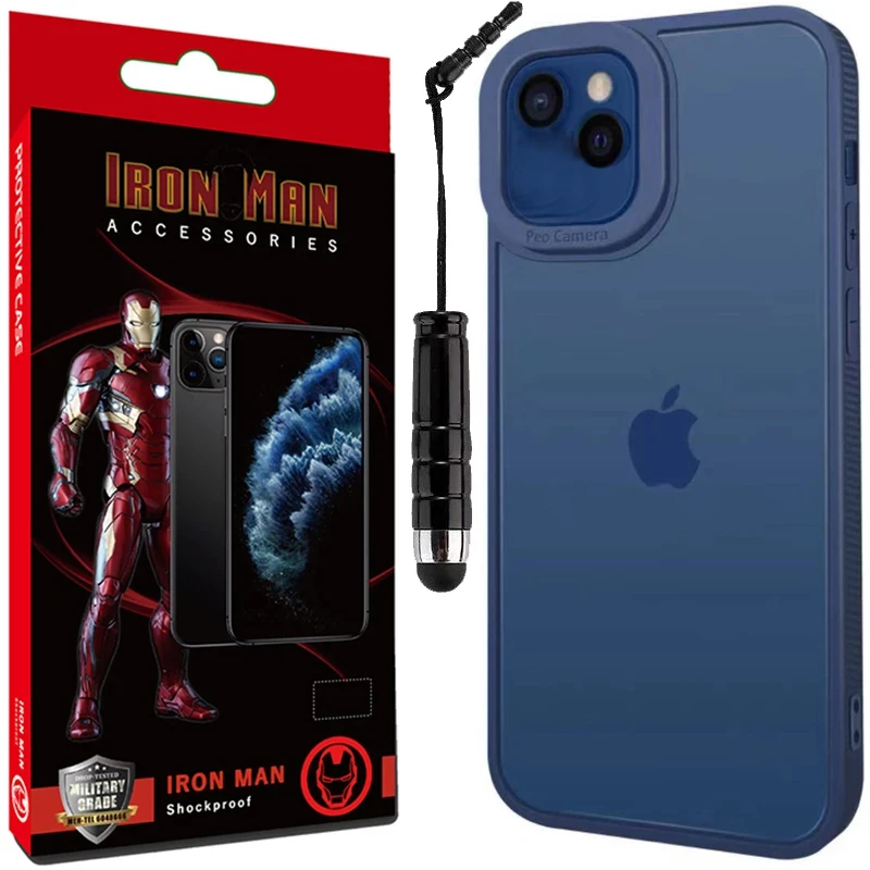 کاور آیرون من مدل Pro Camera مناسب برای گوشی موبایل اپل Iphone 13 به همراه قلم لمسی