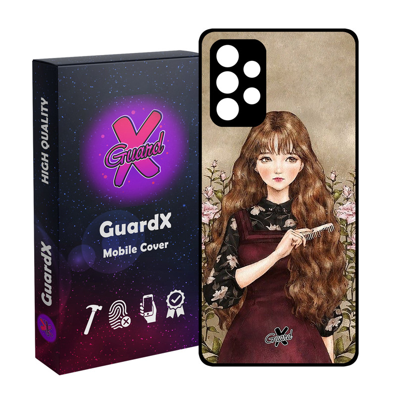 کاور گارد ایکس طرح دختر مدل Glass10246 مناسب برای گوشی موبایل سامسونگ Galaxy A72