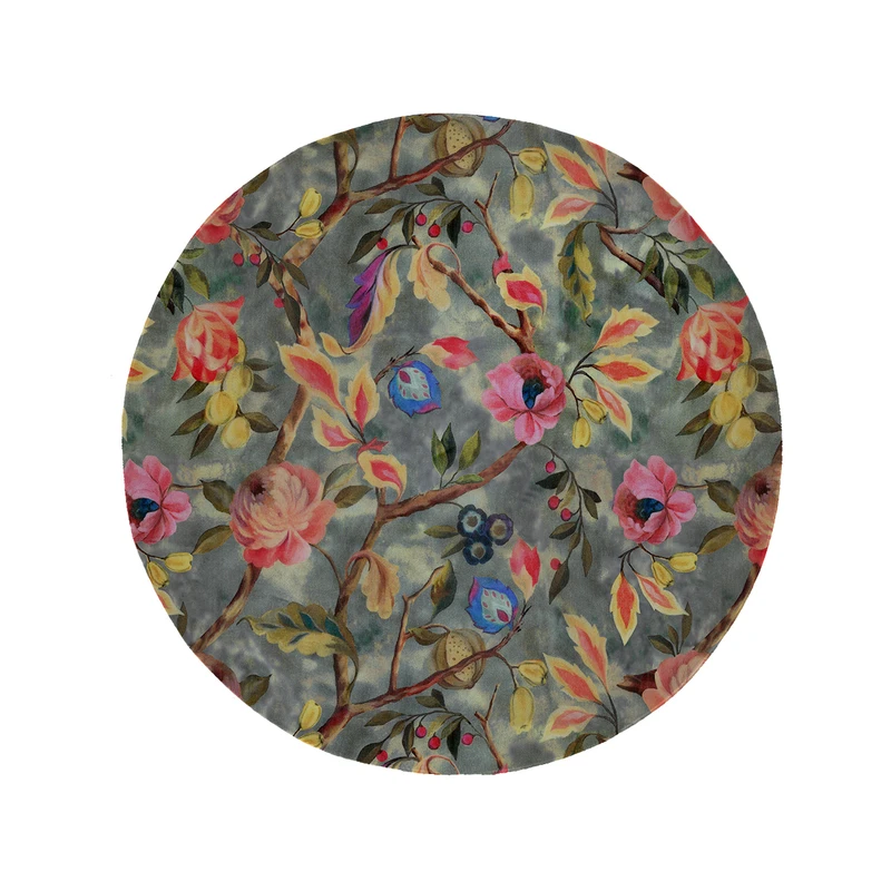 پادری مدل دایره طرح گل کد 5717 سایز 90 × 90 سانتی متر 