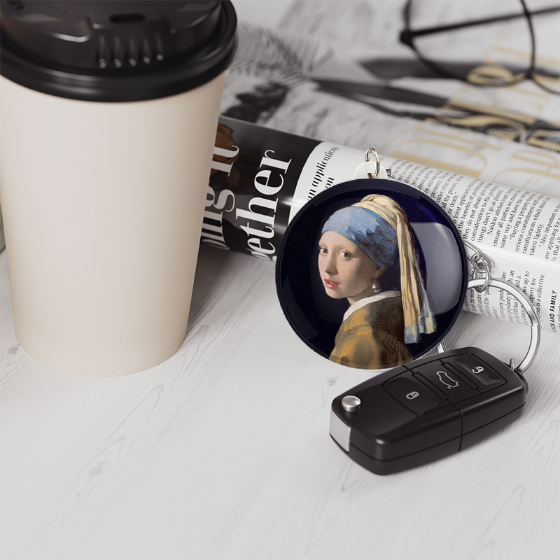 جاکلیدی خندالو مدل نقاشی دختری با گوشواره مروارید اثر یوهاتس ورمیر کد 23347