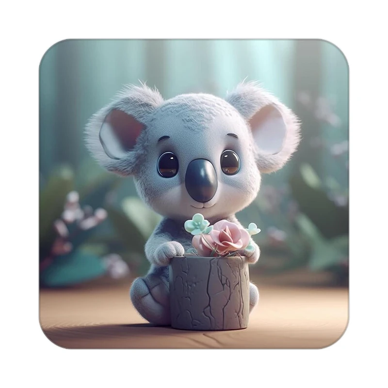 زیر لیوانی کاکتی طرح حیوانات کارتونی مدل mp28762