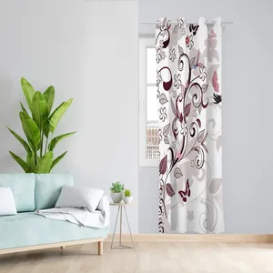 پرده طرح گل مدل مخمل پانچی کد 2108 z سایز 140x200 سانتی متر