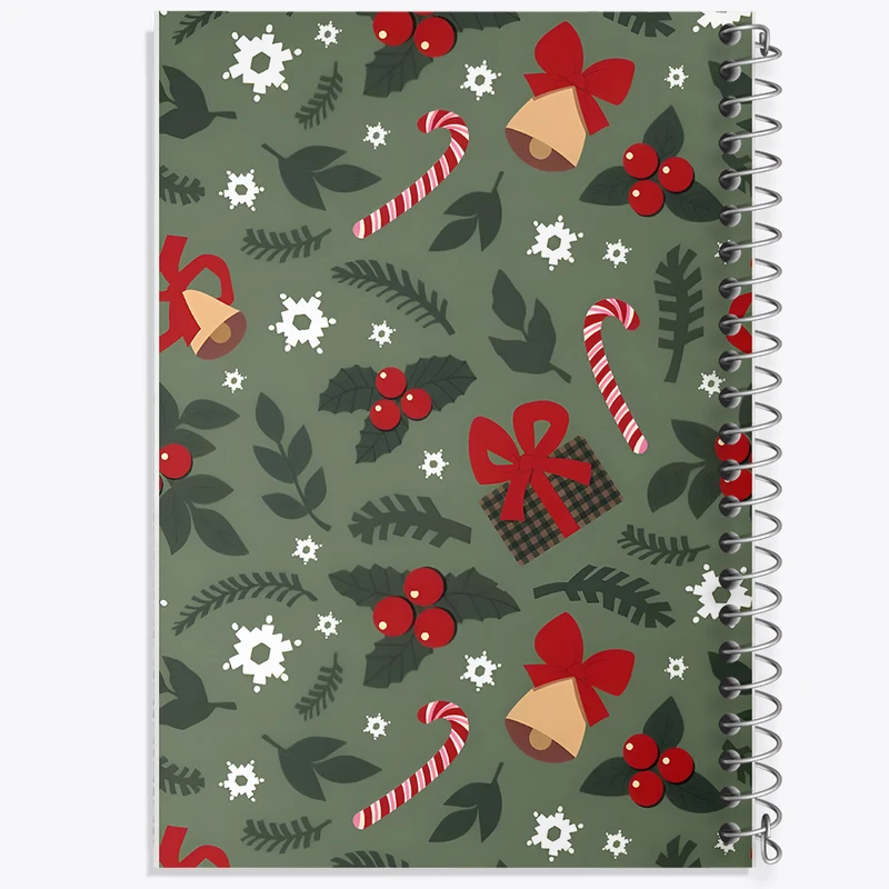 دفتر مشق 50 برگ خندالو طرح پترن کریسمسی کد N5264