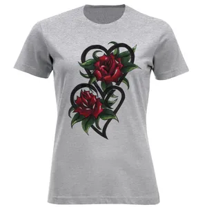 تیشرت آستین کوتاه زنانه طرح گل کد W169