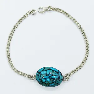 دستبند نقره زنانه سلین کالا مدل فیروزه کد ce-As16