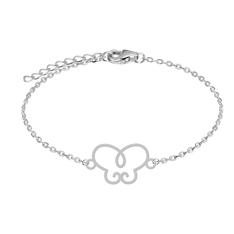 دستبند زنجیری زنانه هایکا طرح پروانه کد zd.ha 317