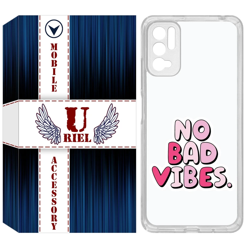 کاور یوریل مدل Clear کد 92 طرح انرژی مثبت مناسب برای گوشی موبایل شیائومی Redmi Note 10 5G / Note 11SE / Poco M3 Pro