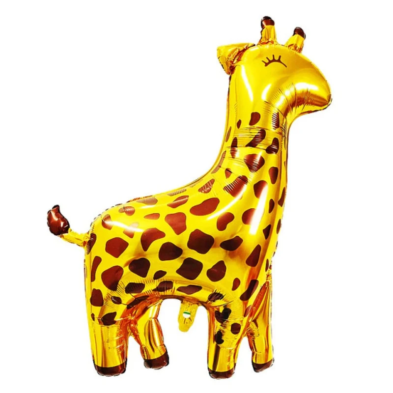 بادکنک فویلی مدل حیوان های جنگل سافاری طرح زرافه کد DB20