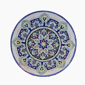 بشقاب میناکاری مسی میناسرای نیکنامی طرح تذهیب کدBsTB25