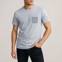 تی شرت آستین کوتاه مردانه رانژ مدل جیب دار 23RA03 - 009