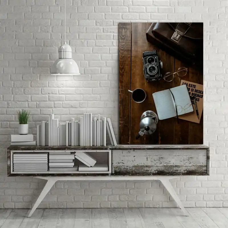 تابلو شاسی طرح دوربین عکاسی و قهوه کد A477