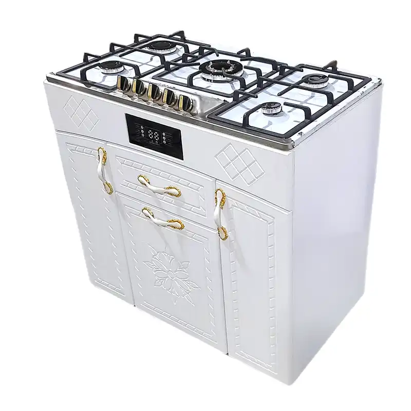 اجاق گاز 5 شعله هاکان مدل اجاق گاز چهار درب صفحه استیل اپکسی کوهان دار با ترموکوپل
