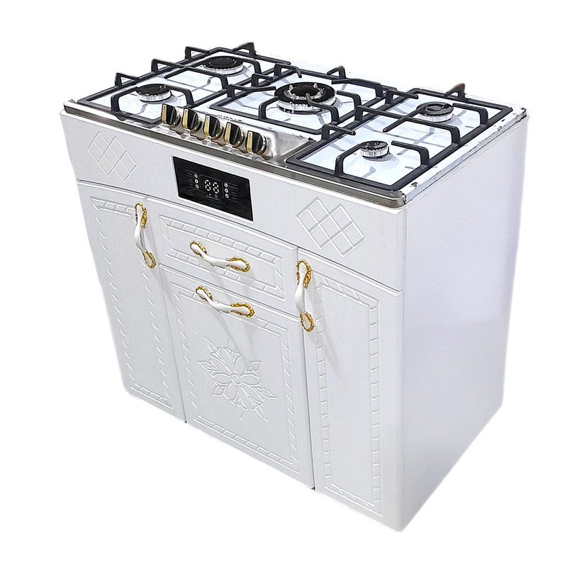 اجاق گاز 5 شعله هاکان مدل اجاق گاز چهار درب صفحه استیل اپکسی کوهان دار