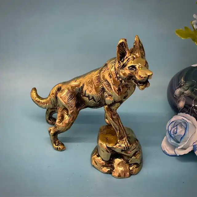 دکوری برنجی مدل گرگ متالوکس کد 829046