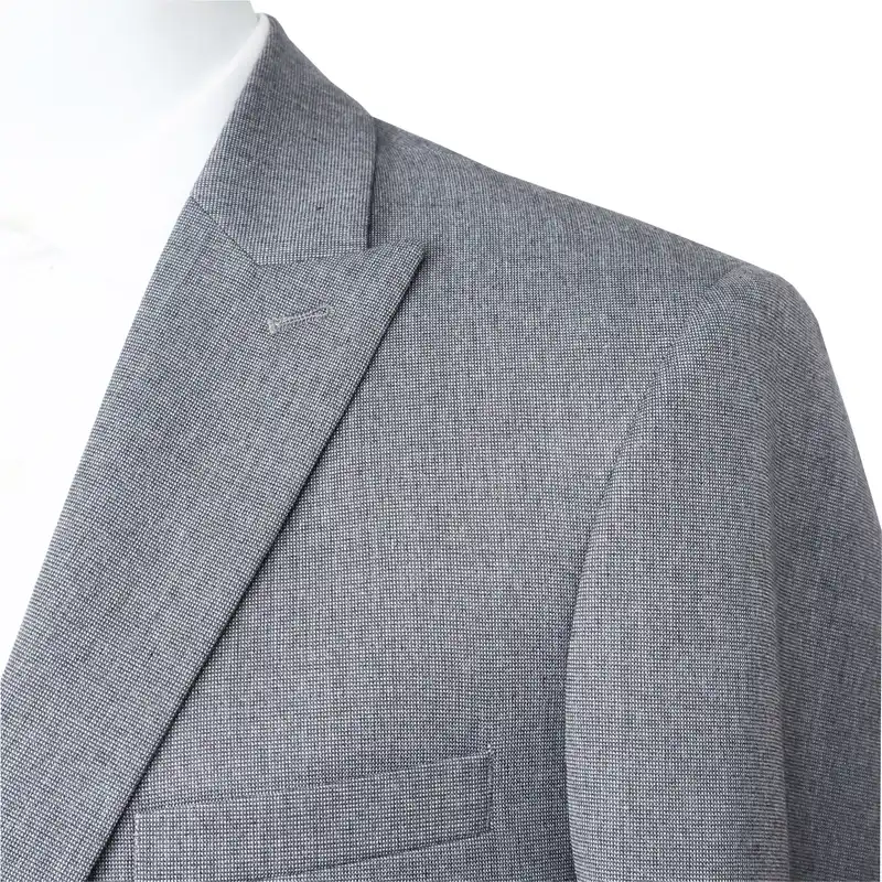 ست کت و شلوار مردانه مدل یقه بلیزر رگولار فیت کد 24050 رنگ طوسی